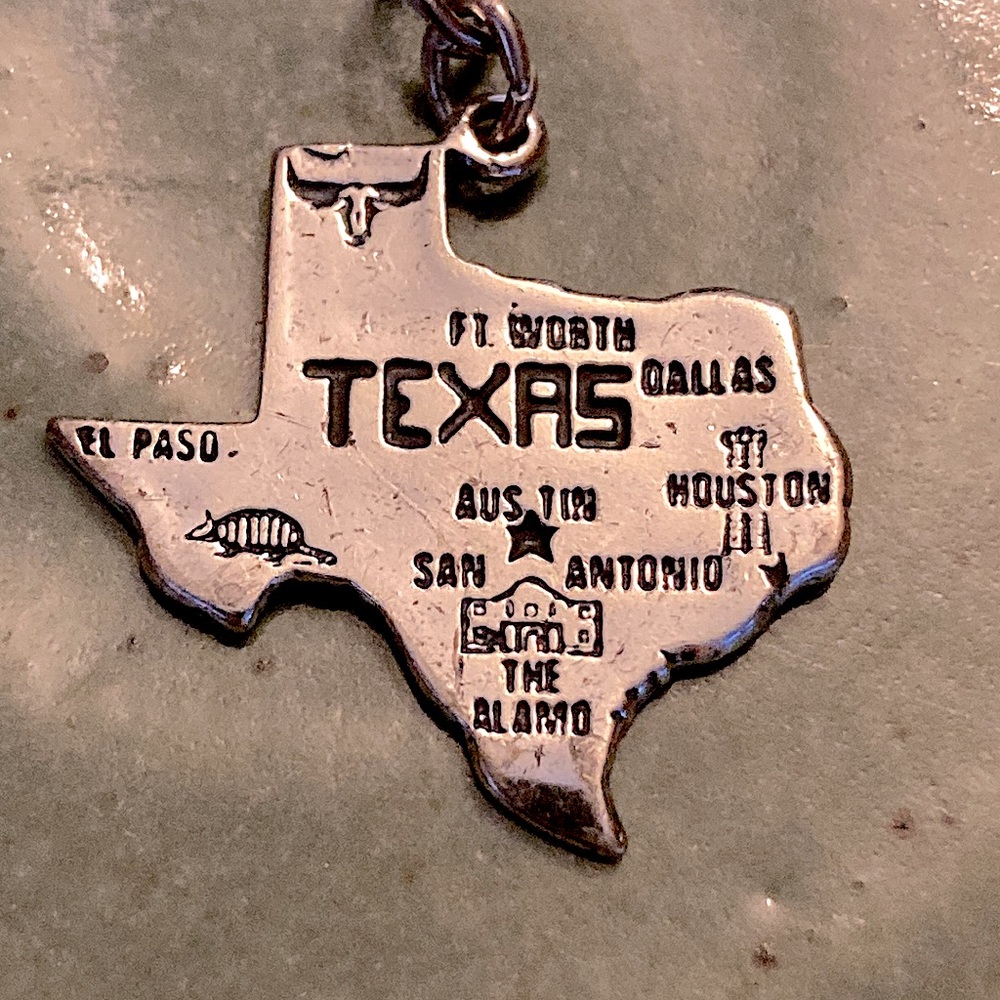Texas Map Sterling Silver Dangles - image 2